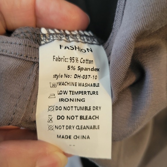 New Lentta Womens XL Grey Cotton Blend Drop Crotch Harem Jumpsuit Loungewear - Picture 7 of 10